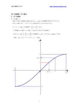 逆三角関数とその微分 20130726