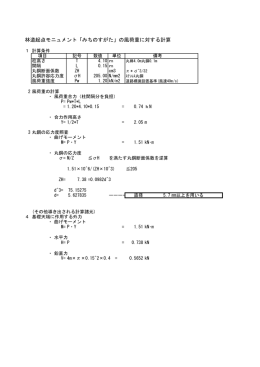 林道起点モニュメント「みちのすがた」の風荷重に対する計算