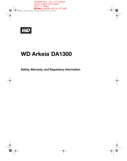 WD Arkeia network backup Documentation