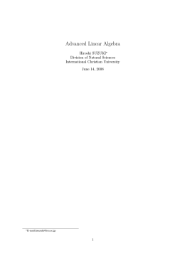 Advanced Linear Algebra