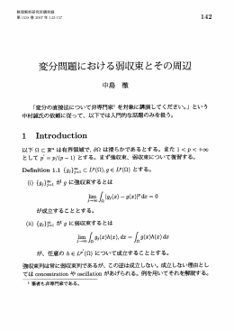 変分問題における弱収束とその周辺