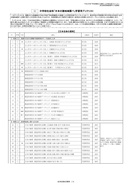 中学校社会科「日本の諸地域調べ」学習用ブックリスト