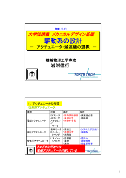 駆動系の設計