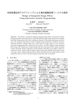 対話型遺伝的プログラミングによる複合画像処理フィルタの設計