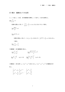 C1 微分・偏微分とその応用