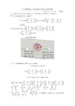 リー群 SO(3)とリー環 so(3)の可視化と外積の関係 2013．6．30． 前田