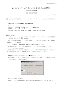 KeyFDTD を用いた円筒レンズによる屈折の試験解析