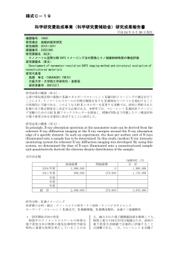 研究成果報告書 - KAKEN - 科学研究費助成事業データベース