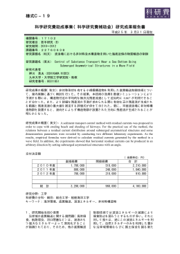 研究成果報告書 - KAKEN - 科学研究費助成事業データベース