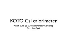 KOTO CsI calorimeter