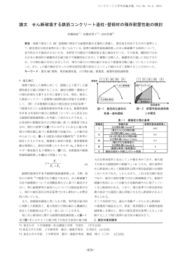論文 せん断破壊する鉄筋コンクリート造柱・壁部材の残存耐震性能の検討