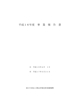 平成16年度事業報告書【PDF:347KB】