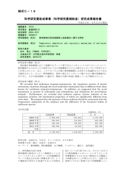 研究成果報告書 - KAKEN - 科学研究費助成事業データベース