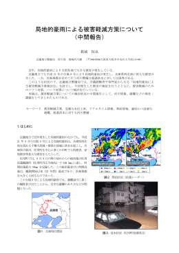 局地的豪雨による被害軽減方策について （中間報告）