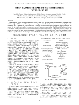J-PARC RCS におけるマルチハーモニックビームローディング補償 P.76
