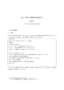TEX で色々な数式を記述する