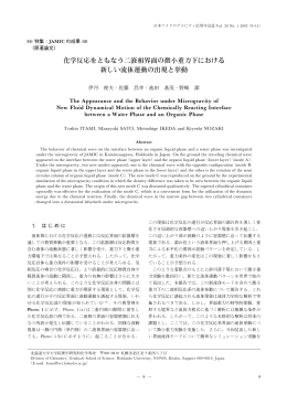 化学反応をともなう二液相界面の微小重力下における 新しい流体運動の