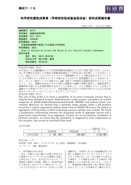 研究成果報告書 - KAKEN - 科学研究費助成事業データベース