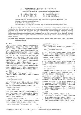 &sum; = &sum; 時変周波数推定に基づいたオーダートラッキング Order Tracking
