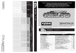 Optional Parts List - notices patrick mod&eacute;lisme