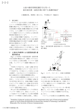 2波の線形周期変調信号を用いた 超音波位置・速度計測に関する基礎的