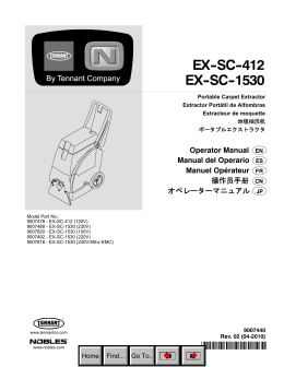 EX-SC-412, EX-SC-1530 Operator Manual
