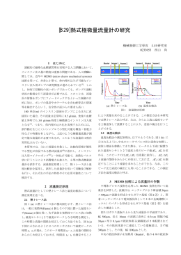 [B29]熱式極微量流量計の研究