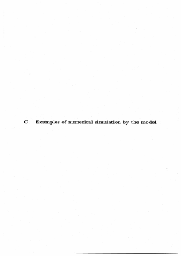 C．Examひles ofnumeri￠al simulation by the model