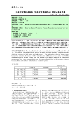 研究成果報告書 - KAKEN - 科学研究費助成事業データベース