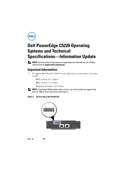 Dell PowerEdge C5220 Operating Systems and