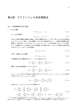 第3話 ラグランジュの未定乗数法