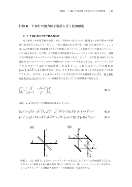 付録 K 干渉計の出力粒子数揺らぎと位相感度