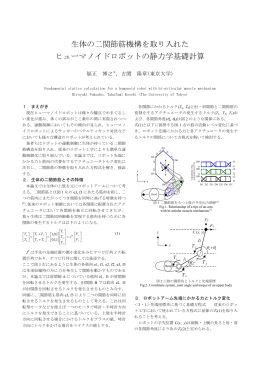 生体の二関節筋機構を取り入れた ヒューマノイドロボットの静