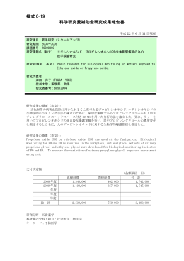 様式 C-19 科学研究費補助金研究成果報告書