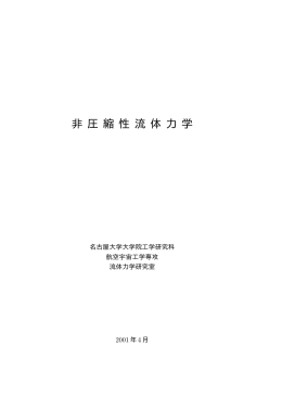 incomp01Print - 名古屋大学大学院工学研究科流体力学研究グループ