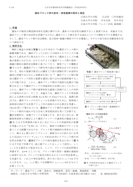 護床ブロック群の変形・破壊機構の解析と検証 広島大学大学院 正会員