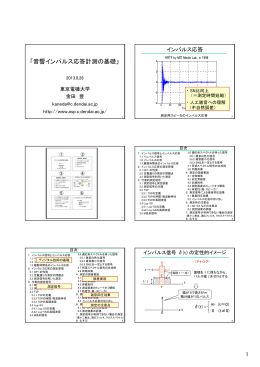 「音響インパルス応答計測の基礎」 - 東京電機大学 音響信号処理研究室