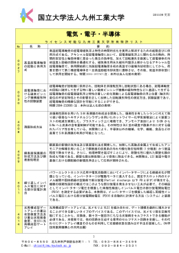 （電気･電子･半導体） 平成23年9月12日更新