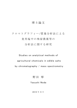 博士論文 野田 寧