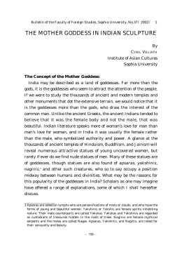 The mother goddess in Indian sculpture･･･････････････････Ciril Veliath