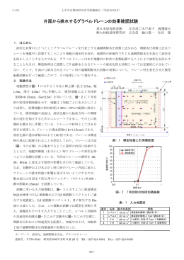 片面から排水するグラベルドレーンの効果確認試験