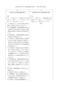 短期社債等に関する業務規程施行規則の一部改正新旧対照表