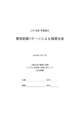 電気刺激パターンによる触覚生成