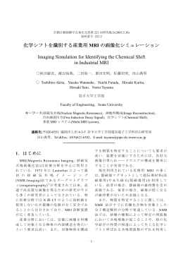化学シフトを識別する産業用 MRI の画像化シミュレーション
