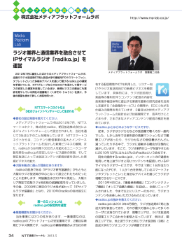 「radiko.jp」を 運営