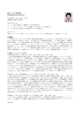 研究年報 前田バイオ工学研究室 Bioengineering Laboratory 主任