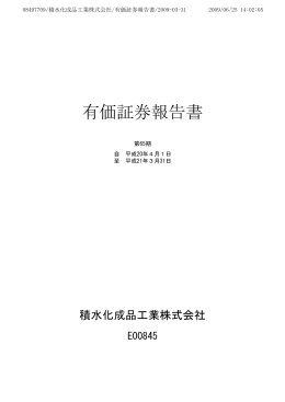 有価証券報告書