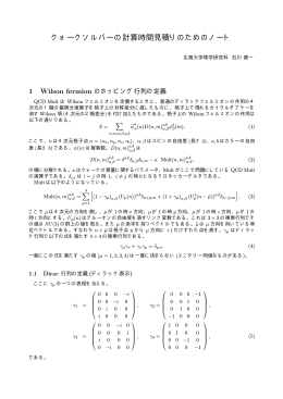 クォークソルバーの計算時間見積りのためのノート