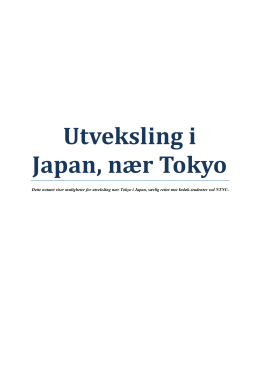 Utveksling i Japan, n&aelig;r Tokyo