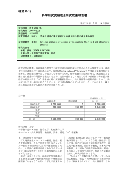様式 C-19 科学研究費補助金研究成果報告書 - KAKEN
